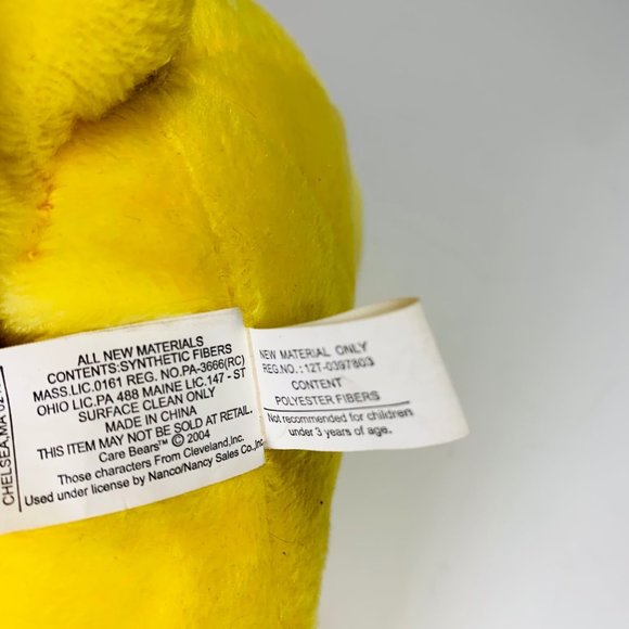 Vintage Care Bear Y2K 2004 Funshine Yellow Sunshine 13” Plush Stuffed Animal Tag - Picture 7 of 12